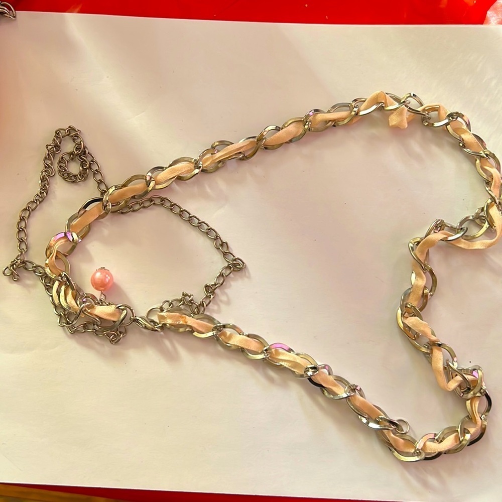 Pink fashion belt with adjustable hook